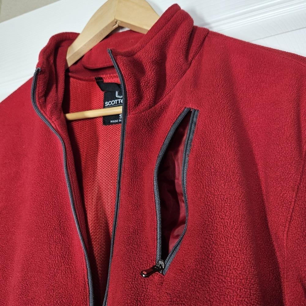 ScotteVest 1/4 Zip Microfleece Pullover Mens S Red Travel Outdoor TEC Vented - Picture 8 of 13